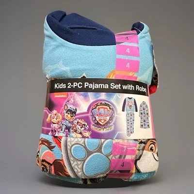 Bata de felpa Nickolodeon Paw Patrol y 2 piezas Pijama Talla 4 Azul Multi Precio de venta sugerido por el fabricante $60 Nuevo con etiquetas Foto 1 de 4
