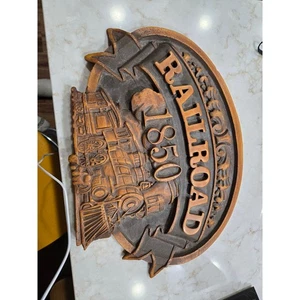 Vintage RailRoad 1850 Plaque Styrofoam 17.5" Long - Picture 1 of 5