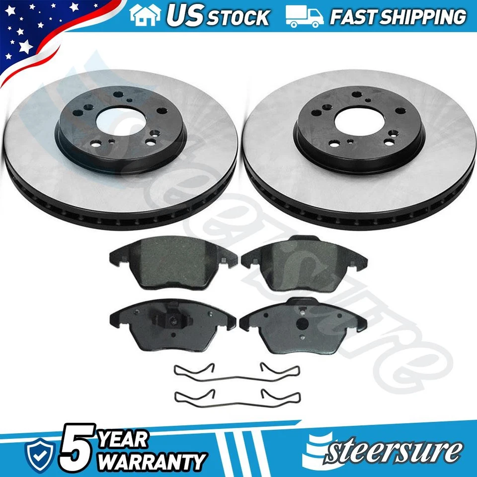 Juego de pastillas de freno de disco delanteras rotor de freno de disco para Volkswagen Jetta 2011-2018 Foto 1 de 4