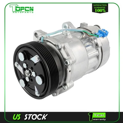 Compresor de aire acondicionado para Volkswagen Cabrio Golf 2,0 L 95-99 Jetta Passat 1,9 L 2,0 L Foto 1 de 4