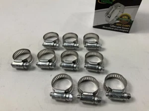 (10) Ideal Tridon 5210 Worm Gear Hose Clamp 1/2" Wide, 1/2" To 1-1/8" SAE #10 - Picture 1 of 2