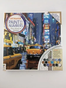 Paint By Numbers Kit Times Square At Midnight New York 30cm x 30cm Canvas NEW - Picture 1 of 2