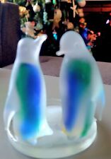 Partylite Penguin Candle Holder P7196 Frosted Glass Votive/tealight Holder 