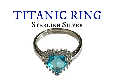 Anel Titanic coração do oceano joias anéis de prata esterlina presentes RMS Titanic - Imagem 1 de 4