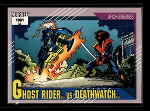 #109 Ghost Rider vs. Deathwatch (BASE) 1991 Impel Marvel Universe II (VG)(OTH) - Picture 1 of 2