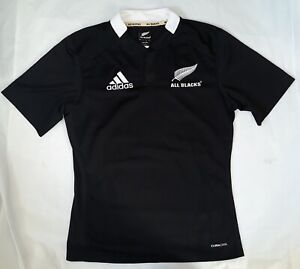Adidas New Zealand All Blacks Rugby Shirt Top Size SMALL Excellent Condition