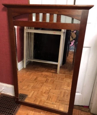 Ethan Allen American Impressions Large Beveled Wall Mirror 46x30” - Image 1 of 4