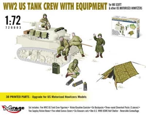 MIRAGE 720003 1:72 WW2 US TANK CREW w/ EQUIPMENT for M8 SCOTT and other US HMC - Bild 1 von 4