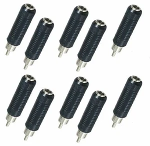 10x Cinch Stecker Klinke Kupplung Adapter 6,3mm mono - Picture 1 of 1