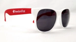 Freedom First Credit Union Sunglasses Adult Unisex Red/White Wayfare Style Promo - Picture 1 of 12
