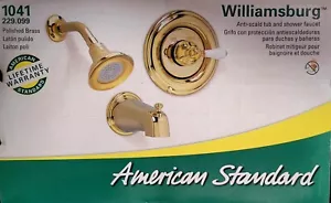 Shower Faucet and Bath Tub Set Polished Brass - American Standard, Williamsburg - Picture 1 of 3