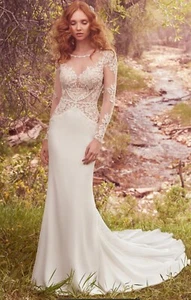 Maggie Sottero Blanche Wedding Dress sz 6 NWT!! - Picture 1 of 10
