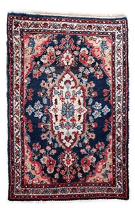 Handmade Antique Hamadaann Rug 2.3' x 3.4' (71cm x 106cm), 1920s - 1C1088 - Picture 1 of 9