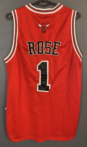 MEN'S ADIDAS NBA CHICAGO BULLS DERRICK ROSE #1 BASKETBALL SHIRT JERSEY SIZE S Cover