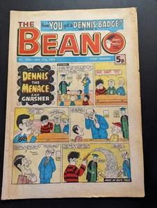 Beano Comic No 1853 January 21st 1978, Dennis the Menace, FREE UK POSTAGE - Foto 1 di 4