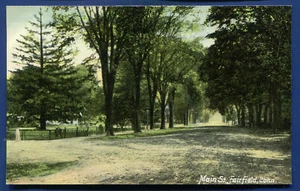 Fairfield Connecticut Main Street Postcard - Picture 1 of 2