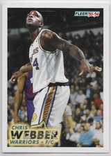 1993-94 Fleer #292 Chris Webber RC Golden State Warriors Michigan HOF