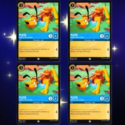 4x Pluto Mickey's Clever Friend - Disney Lorcana TCG Into the Inklands #152/204 - Image 1 of 4