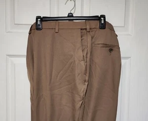 Haggar Cool 18 Pro Dress Pants Mens Size 54x32 Brown Pant - Picture 1 of 6