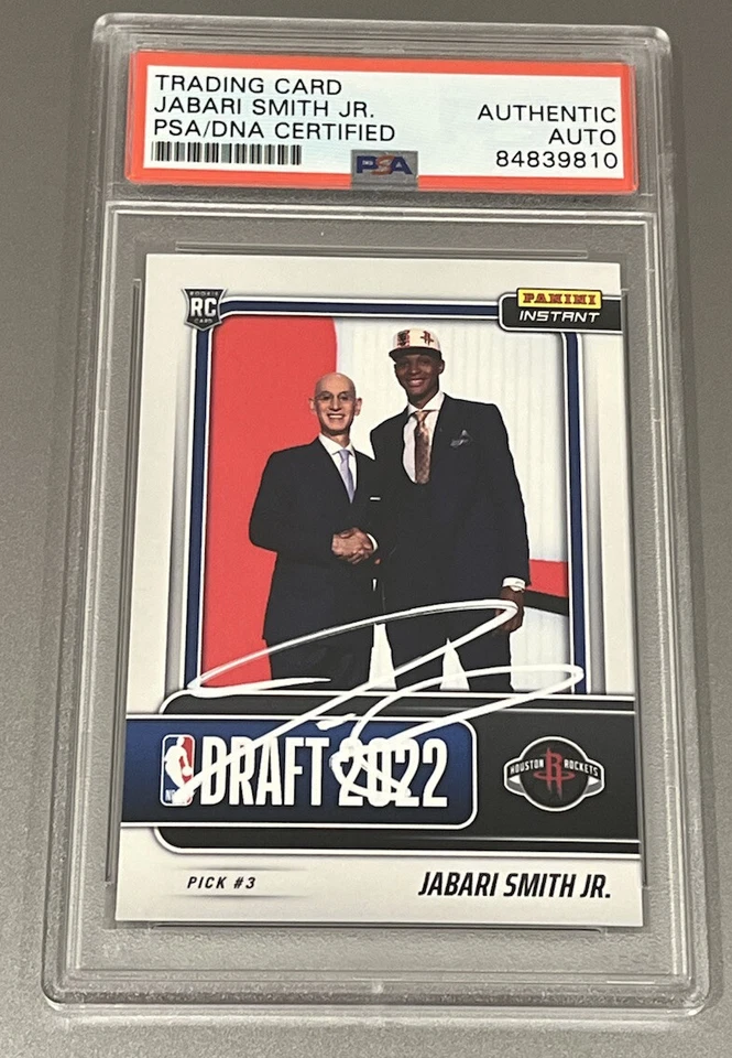 Jabari Smith Jr Signed 2022 Panini Instant Draft Night Rookie Card /2235 Psa RC - Image 1 of 1