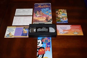 DISNEY Home Video Classic ALADDIN (Black Diamond) + ALADDIN KING OF THIEVES VHS - Picture 1 of 9