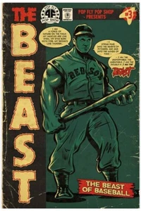 "The Beast" Jimmie Foxx Pop Fly Shop Art Print Daniel Horine 124/212 Red Sox - Picture 1 of 7