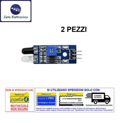 2PZ Módulo Sensor De Proximidad' Infrarrojos LED Ir Detector Obstáculo Arduino - Imagen 1 de 4