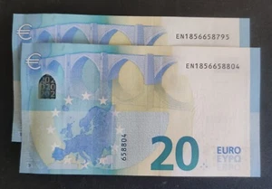 🔴FRANCIA 20 Euros 2015 UNC Dos billetes con números de serie CONSECUTIVOS🔴 - Imagen 1 de 3