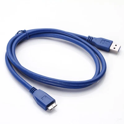 1/3/5M USB 3.0 A AM To Micro B Extension Data Cable For Hard Disk HUB Blue - Image 1 of 3