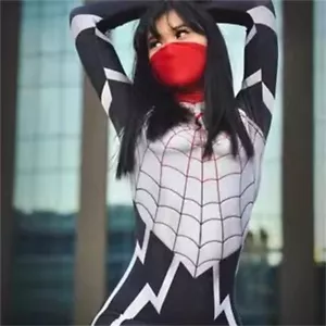 Silk Cindy Moon Bodysuit Spider-Woman Jumpsuit Cosplay Girl 3D Costume Halloween - Picture 1 of 5