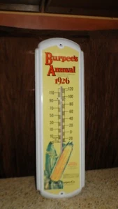 Vintage Advertising Thermometer 'Burpee's Annual' 1926 Metal Sign 27" x 8 NICE - Picture 1 of 11