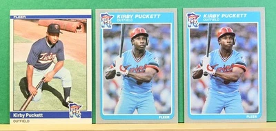 Kirby Puckett RC '84 Fleer U-93 1985 Fleer #286(2) Donruss #438(2) Topps #536(3) - Image 1 of 4