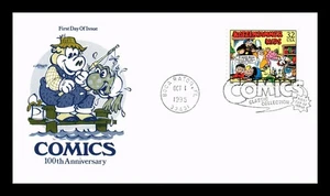 DR JIM STAMPS US COVER KATZENJAMMER KIDS CLASSIC COMICS 100TH ANNIVERSARY FDC - Picture 1 of 2