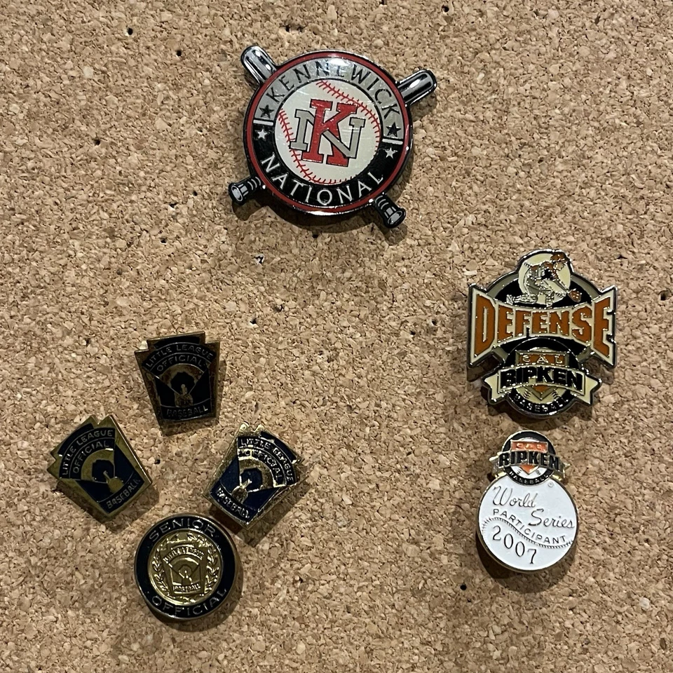 Lote de 7 prendedores de béisbol Little League World Series Ripken Kennewick National Foto 1 de 4