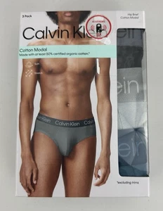 Paquete de 3 calzoncillos de cadera modales de algodón para hombre M negro gris y azul-verde - Imagen 1 de 7