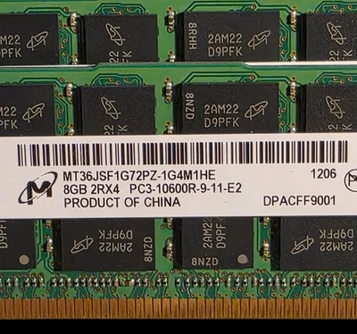 CRUCIAL micron MT36JSF1G72PZ-1G4M1HE 8GB PC3-10600R - Image 1 of 2