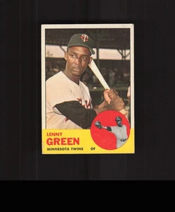 1963 Topps #198 Lenny Green Twins Vintage Baseball Card - Picture 1 of 2