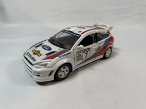 Burago 1/24 Scale Die Cast Model Ford Focus WRC Rally - White - Picture 1 of 7