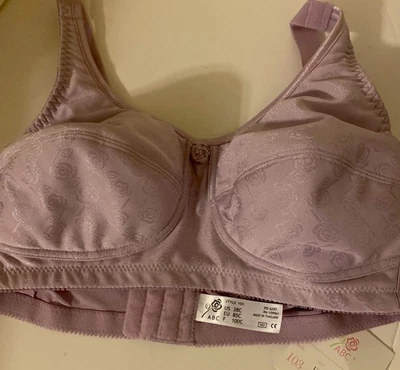 Sujetador ABC Mastectomía Estilo 103 38C Rosa Patrón Lila Nuevo con Etiquetas Foto 1 de 2