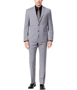 Vince Camuto Slim-Fit Windowpane Suit Grey 38 Short / 31W x UnfinishedL - Picture 1 of 1