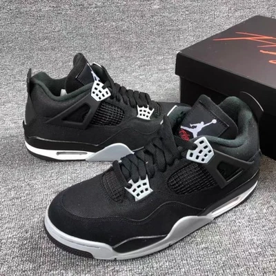 Jordan 4 SE "Black Canvas" Retro Men's Mid Top Basketball Shoes - Image 1 of 4