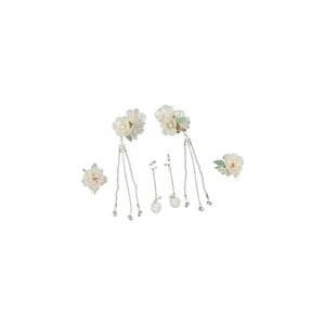 Pearl Flower Tassel Hairpin Camellia Chinese Style Barrettes Female/Girls - Picture 1 of 12