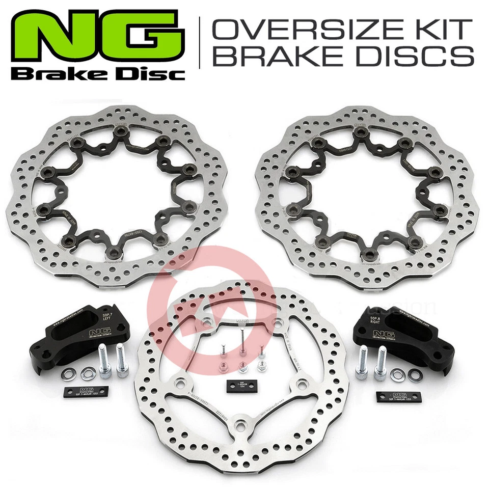 DISCHI FRENO MARGHERITA NG ANTERIORI MAGGIORATI POSTERIORE YAMAHA TMAX 530 2012 - Immagine 1 di 4