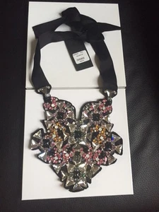 Vera Wang Embellished Multi Color bib Crystals rhinestones necklace NWT $1000 - Picture 1 of 12