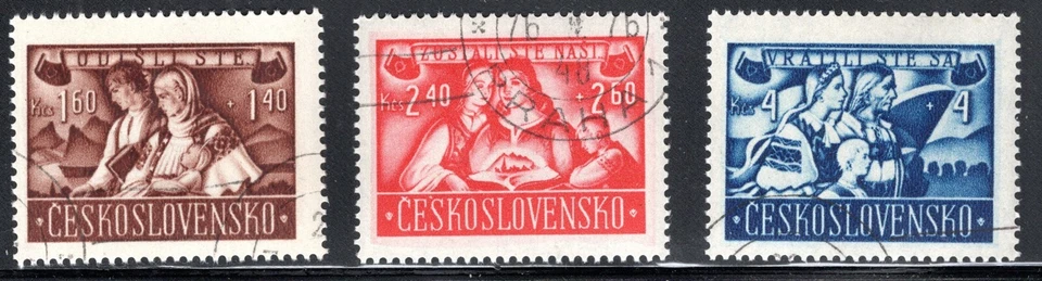 Sello de Checoslovaquia Scott #B160-B162, semipostal, juego de 3, usado, SCV $1,40 Foto 1 de 1