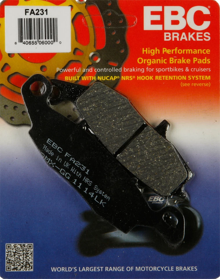 EBC 2011-2013 VN1700 Vulcan 1700 Vaquero Kawasaki BRAKE PADS FA231 - Image 1 of 1