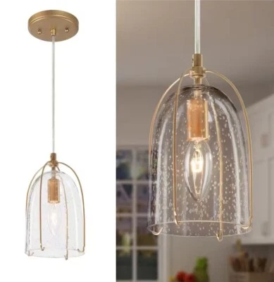 NUEVO SELLADO Uolfin Gold Bell Mini 1 Luz Colgante Luz B123 Foto 1 de 4