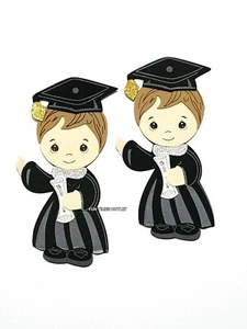 10 Pc Boy Graduation Foam Decoration Large Favors 8" Graduacion Recuerdos Nino - Picture 1 of 6