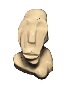 VTG Modern Minimalist Pottery Art Sculpture Abstract Clay Bust Elongated Head - Imagen 1 de 24