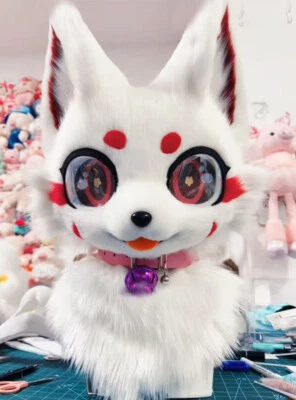 Fursuit Husky Fox Mascot (head) Halloween Party Fur Cosplay A163 - Image 1 of 4